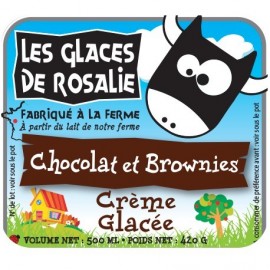 Glace Chocolat & brownies - les glaces de rosalie